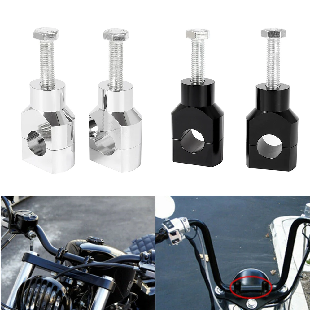Morsetto Riser Manubrio Moto In Alluminio Per Harley Yamaha Bmw Aprilia Honda Cbr Bobber Chopper Manubri