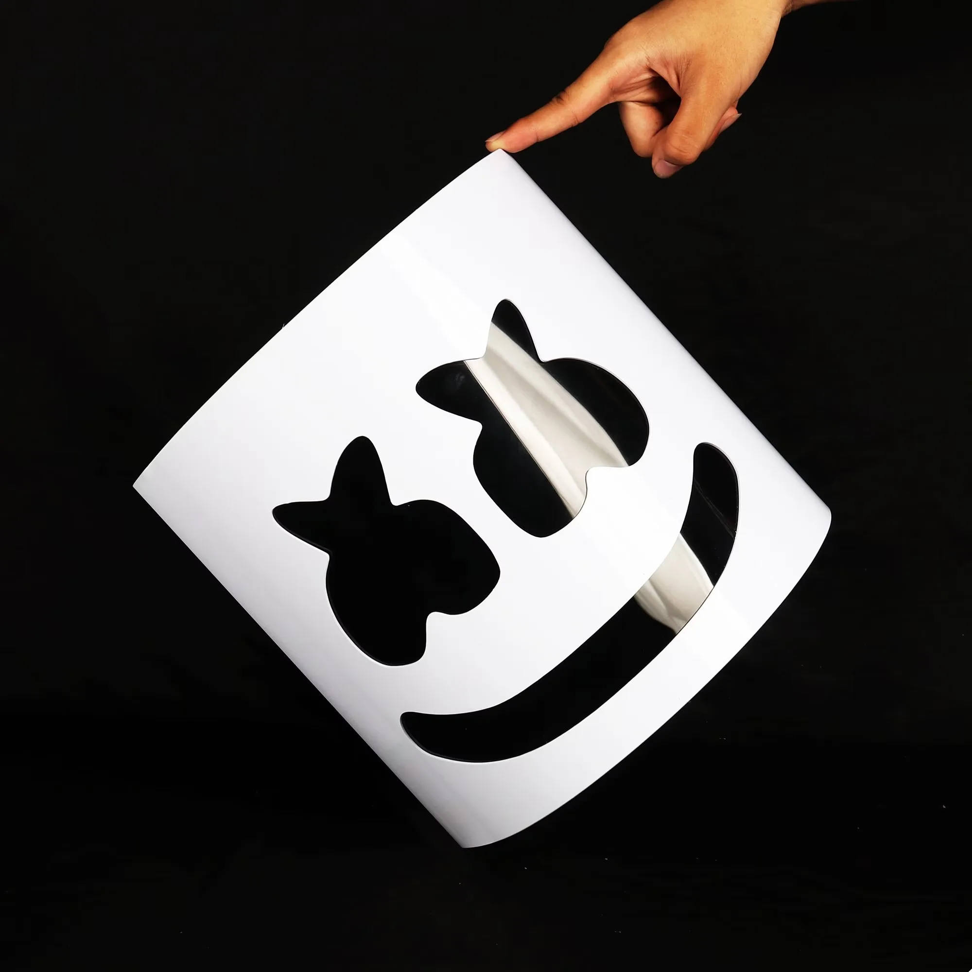 Casco Marshmallow In Pvc Duro Purim Maschere Di Halloween Per Le Vacanze Ebraiche Dj Marshmallow Mask Puntelli Da Concerto Fan Della Musica Prop Senza