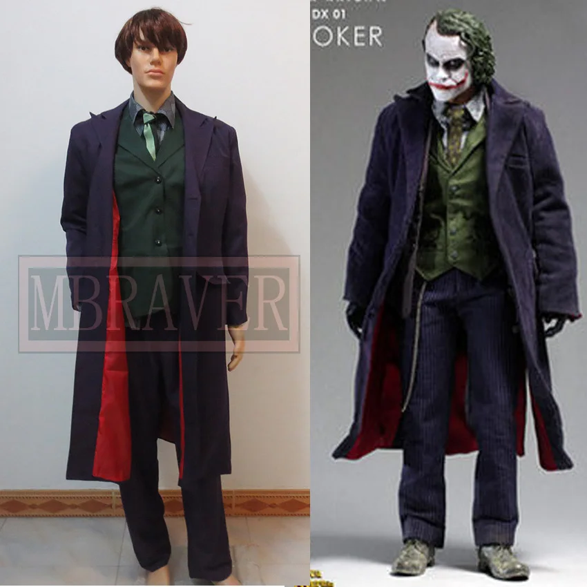 The Dark Knight Joker Costume Joker Suit Outfit Hallowen Cosplay Movie Hero Costume Su Misura