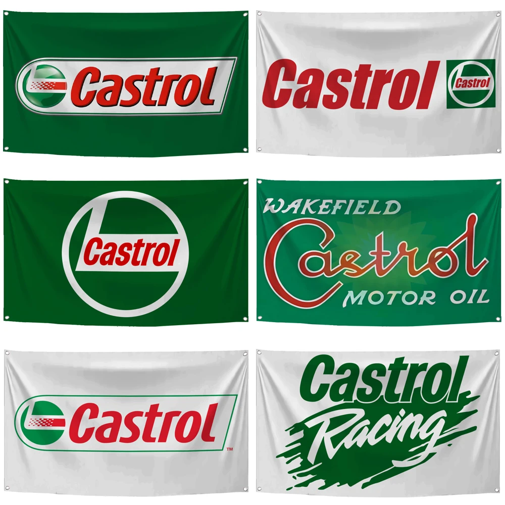 60X90Cm 90X150 Castrol Castrol Motor Oil Flag Poliestere Digital Car Banner Arazzo Tenda