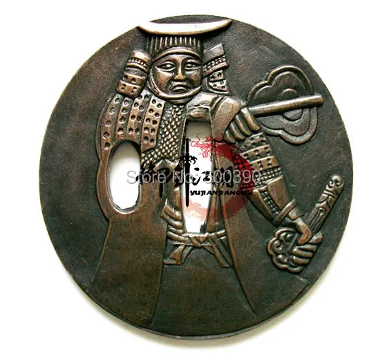 Guardia In Lega Fatta A Mano Samurai Tsuba Giapponese Per Katana Sword Wakizashi Tanto @ 2411