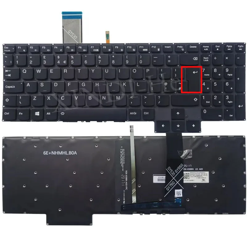 Tastiera Retroilluminata Uk Per Lenovo Legion 5 Pro-16Ach6 Pro-16Ach6H Pro-16Ith6 16 Iah7