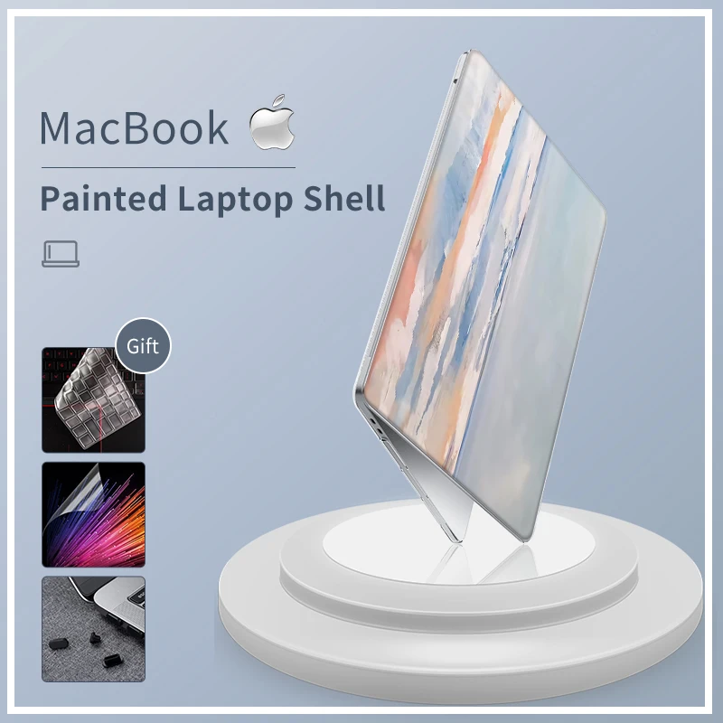 Diy Watercolor Laptop Case For Macbook Air 13 Case Hard Cover Laptop Sleeve  M1 A2338 For Macbook Air 13 A2337 Case Accessories