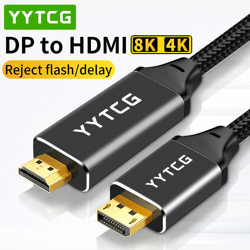 Cavo Hdmi 2.1 8K Per Monitor Proiettore Laptop 8K 4K Cavo Dp 144Hz Porta Display A Dp 1.4 Cavo 8K 60Hz 4K 144Hz 2K 165Hz