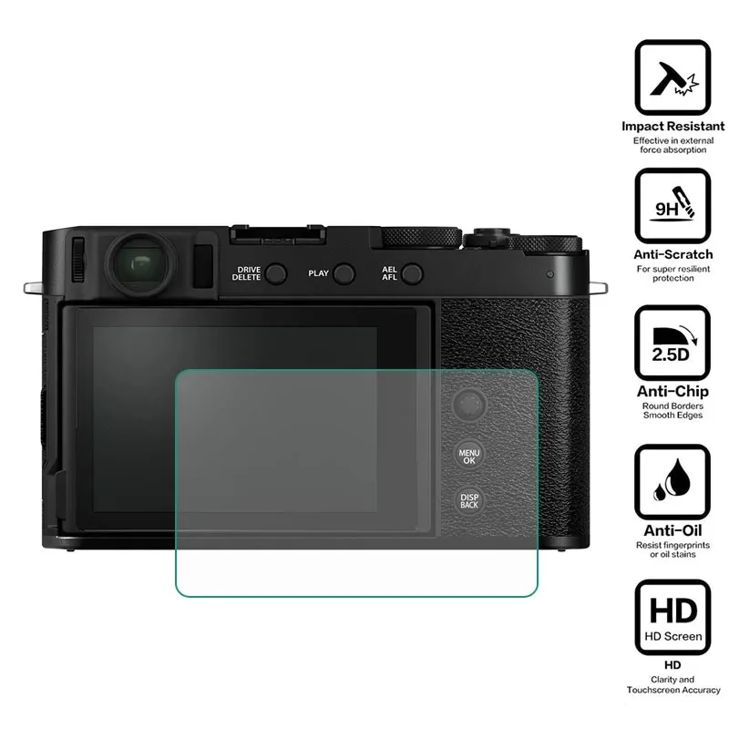 Pellicola Proteggi Schermo In Vetro Temperato 2 Pezzi Per Fujifilm Fuji X-E3 X-E4