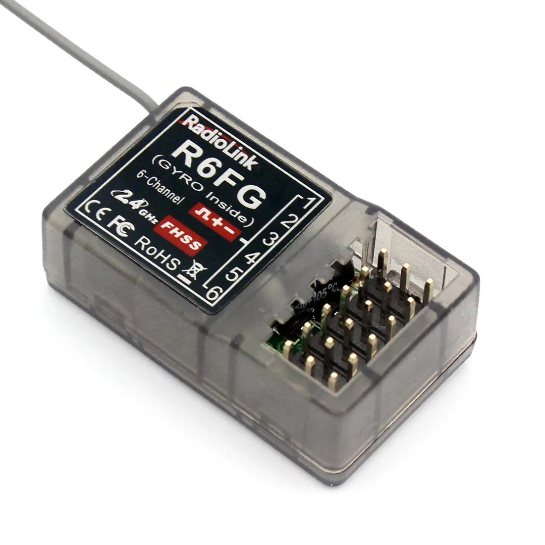 Radiolink R6Fg 2.4Ghz 6Ch Fhss Ricevitore Radio Control System Gyro Integrant Per Rc4Gs Rc3S Rc4G T8Fb Trasmettitore