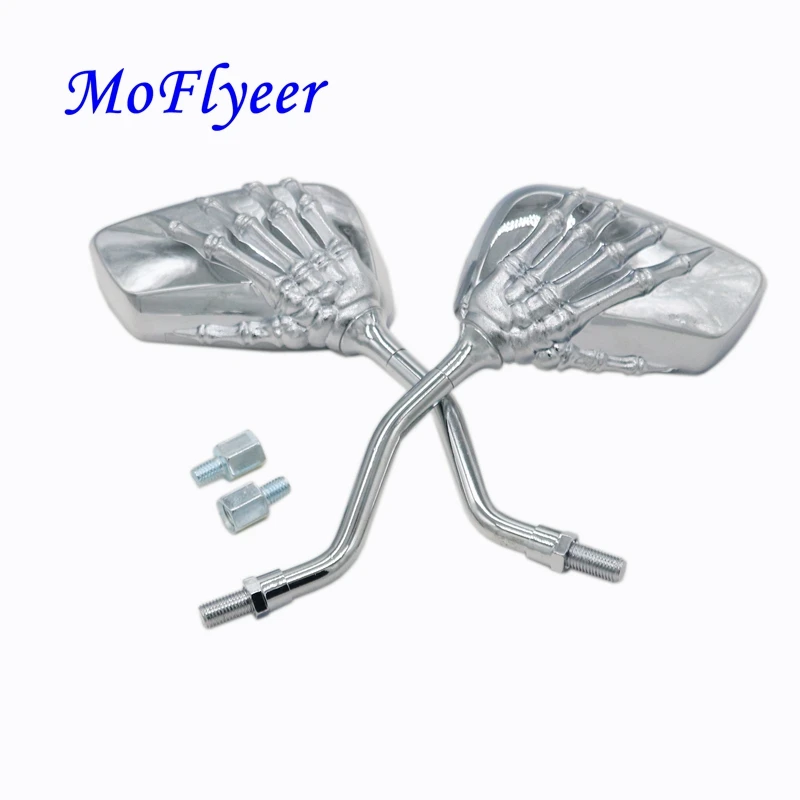Moflyeer Moto Scooter Cranio Artiglio Posteriore Specchi Retrovisori Per Harley Kawasaki Honda Yamaha 8Mm 10Mm