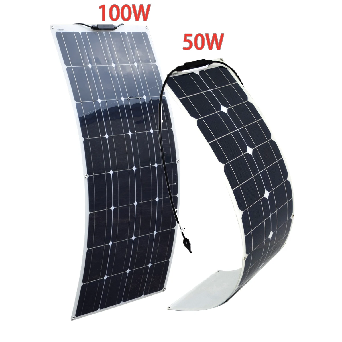 Xinpuguang Flexible Solar Panel Kit 12V 100W 50W Pannello Solare Flessibile Carica 12V 24V Sistema Di Caricabatteria Per Camper Camper Balcone Ranch R