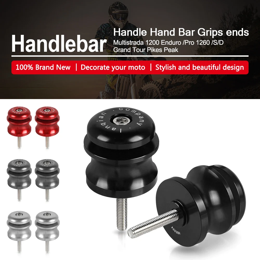 Moto Hanguard Bar Ends Pesi Manopole Manubrio Cap Per Ducati Multistrada 1200 Enduro /Pro 1260 /S/D Grand Tour Pikes Peak
