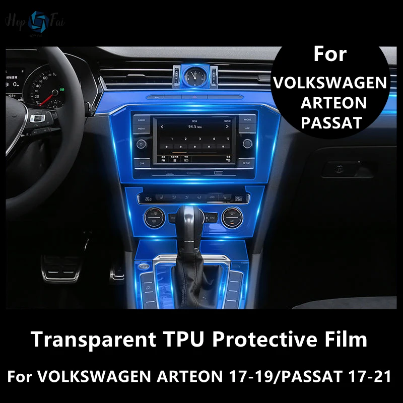 Per Volkswagen Arteon 17-19/Passat 17-21 Console Centrale Auto Trasparente Tpu Pellicola Protettiva Anti-Graffio Pellicola Di Riparazione