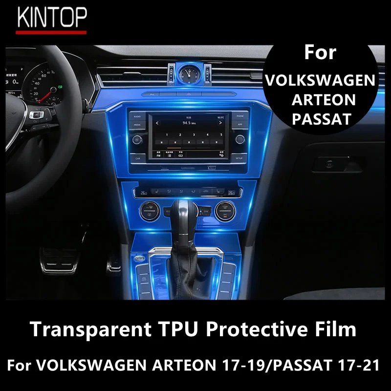 For Volkswagen Arteon 17-19/Passat 17-21 Car Interior Center Console Transparent Tpu Protective Film Anti-Scratch Repair Film