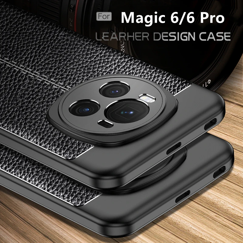 Per Honor Magic 6 Pro Custodia Cover Huawei Honor Magic 6 Pro Capas Lens Protettiva Morbida Pelle Tpu Fundas Honor Magic6 Magic 6 Pro