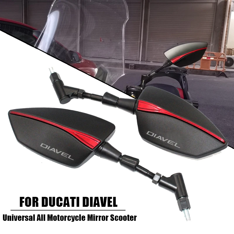 Per Ducati Diavel Diavel Specchietto Retrovisore Moto Scooter E-Bike Specchietti Retrovisori Lato Posteriore Specchio Convesso 8Mm 10Mm