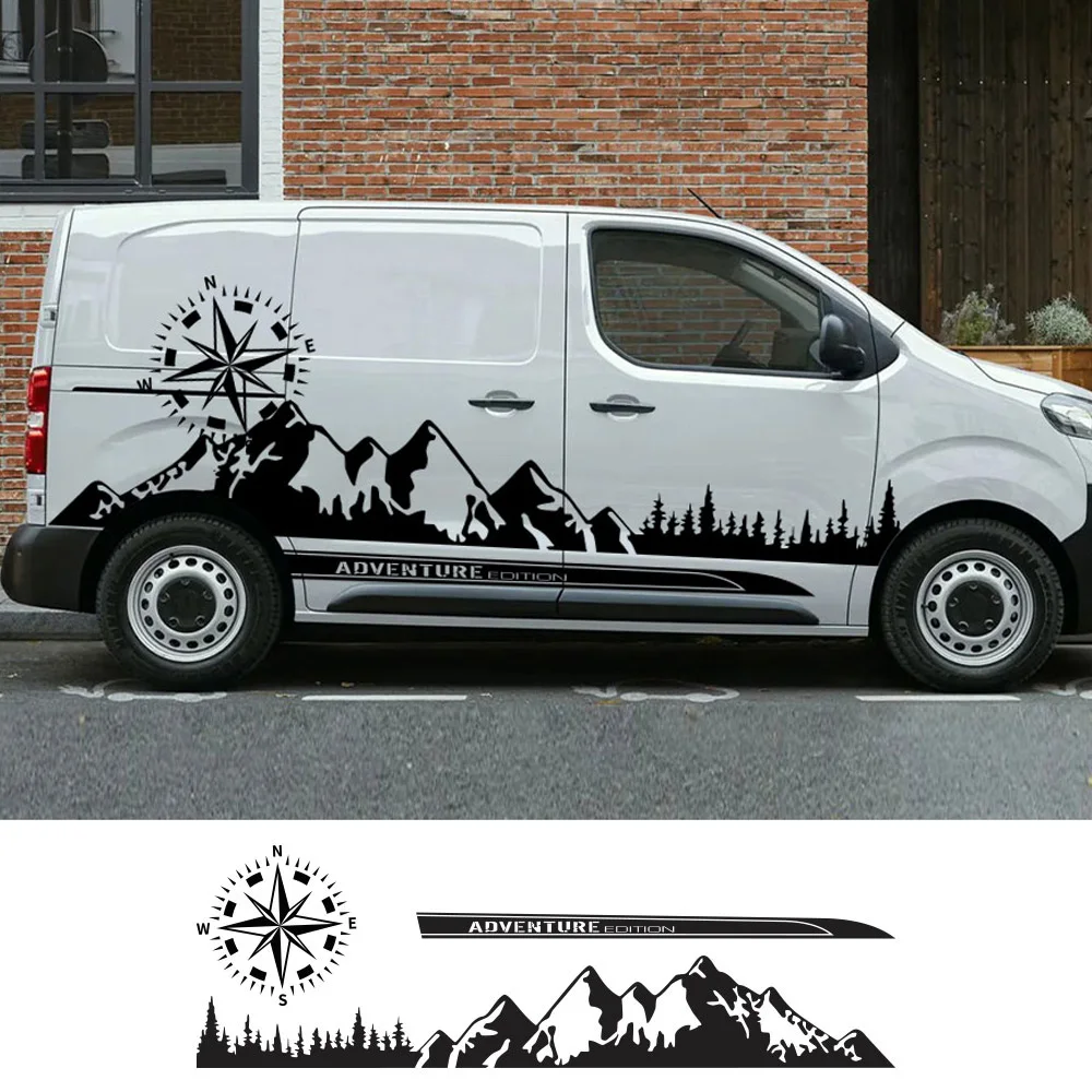 Adesivi Per Auto Per Citroen Jumpy Dispatch Peugeot Expert Camper Camper Van Mountain Decalcomanie Grafiche Accessori Per La Messa A Punto Automatica