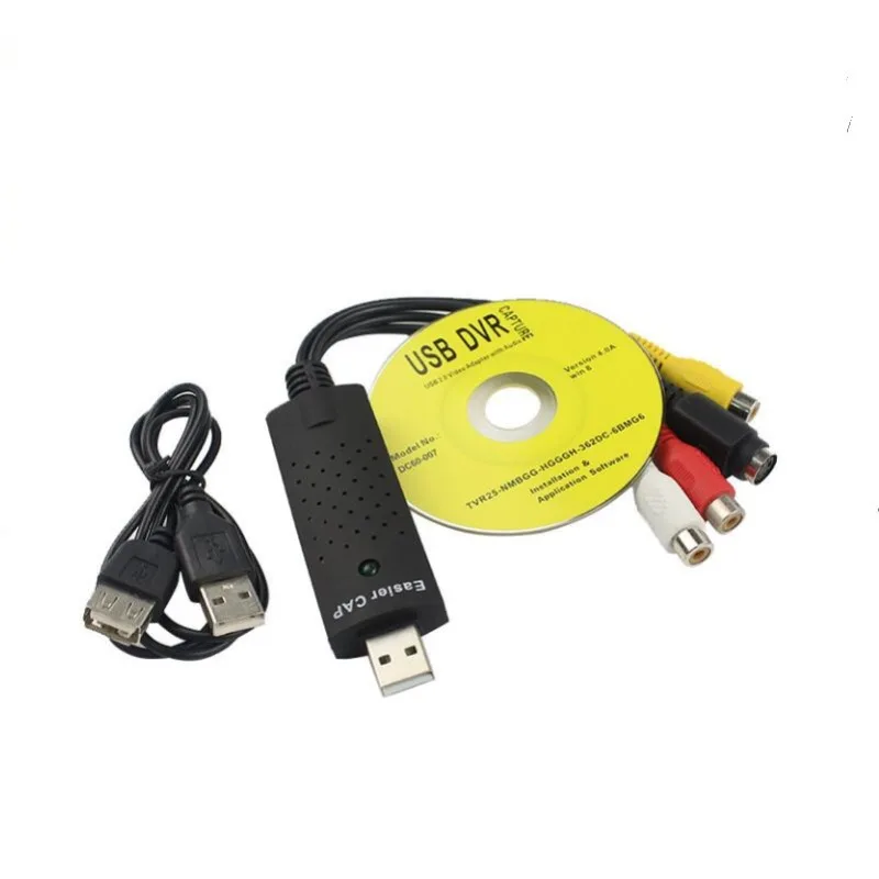 Cavi Av Scheda Adattatore Tv Dvr Scheda Di Acquisizione Easy Cap Video Dvr Usb 2.0 Easycap Capture 4 Canali Dvd Vhs Convertitore Di Acquisizione Audio