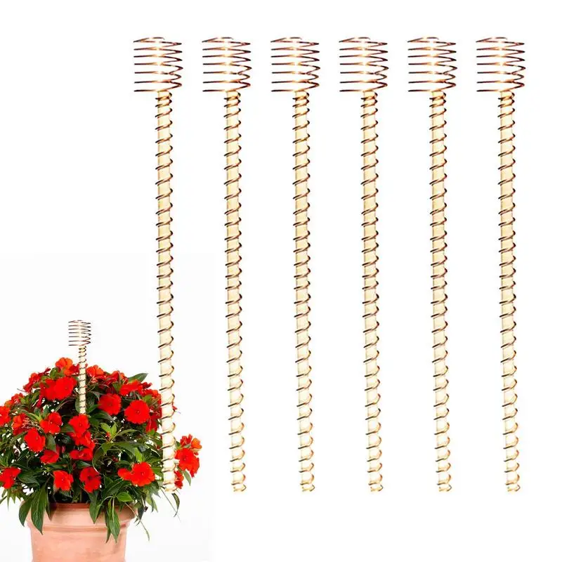 6Pcs Electroculture Plant Stakes Green Plant Stick Per Piante Da Giardino E Verdure Supporto Pomodoro In Vaso Peony Lily Rose