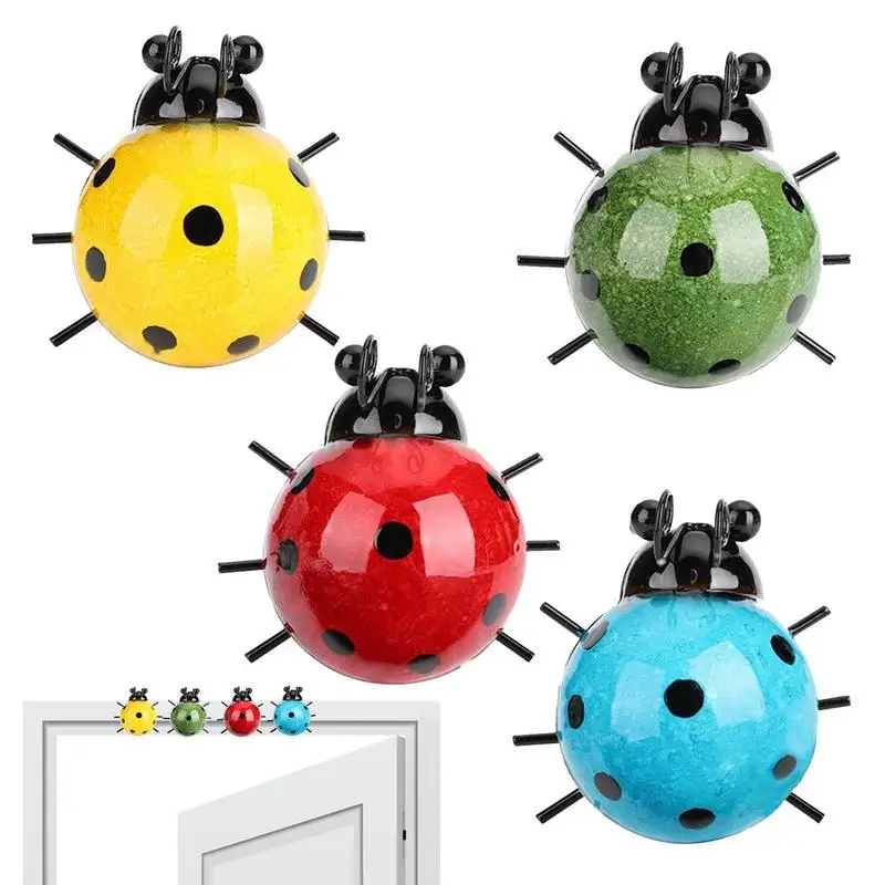 Pcs Set Metal Cute Coccinelle Splendidamente Bling Color Garden Fence Wall Art Decoration Outdoor Wall Hanging Sculture Decorazione