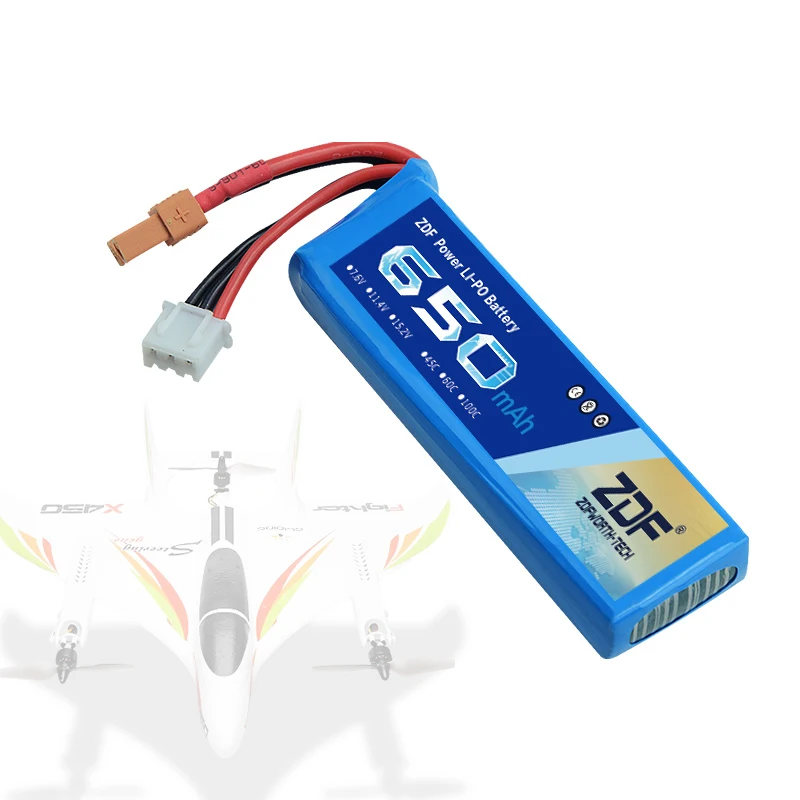 Zdf 5Pcs Batteria Lipo Hv 650Mah 45C 2S 3S 4S Hv Con Spina Xt30 Per Emax Tinyhawk Kingkong Ldarc Tiny