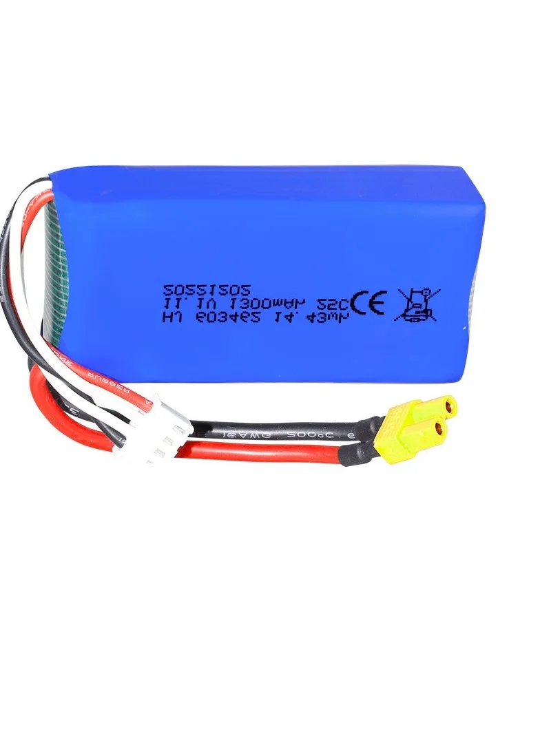 Batteria Lipo 11.1V 1300Mah Per Xk X450 Fpv Rc Drone Pezzi Di Ricambio 11.1V Batterie Ricaricabili Spina Xt30 Per X450