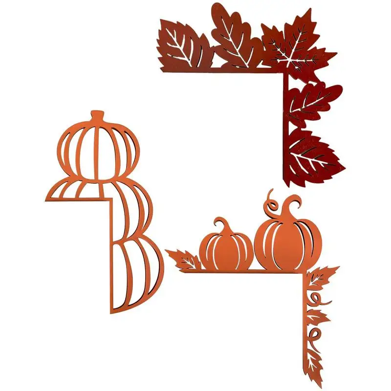 New Door Corner Decorations Creative Wood Frame Corner Ornament Happy New Year Door Corner Decor Per Feste Festival Autunno