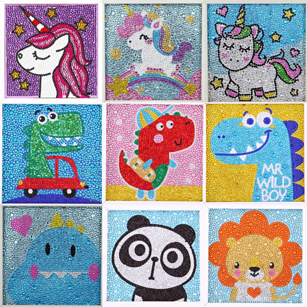 Kit Di Pittura Con Diamanti Per Bambini, Fai Da Te 5D Mosaico Di Dinosauro, Fai Da Te, Fai Da Te, Dipinto Con Trapano Completo Per Numero