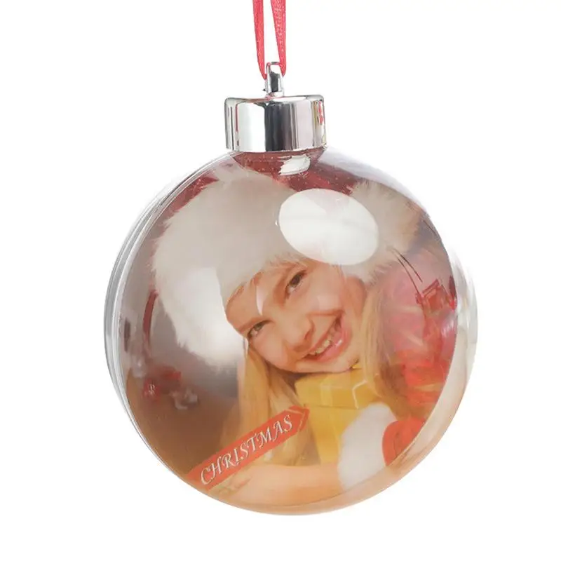Palline Fotografiche Per L'Albero Di Natale L'Albero Di Natale Palline Trasparenti Cornice Per Palline Ornamento Festa Di Festa San Valentino
