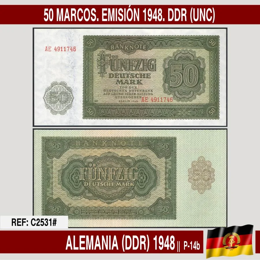 C2531 # Ddr 1948. 50 Frame Emissione 1948 (Unc) P-14B