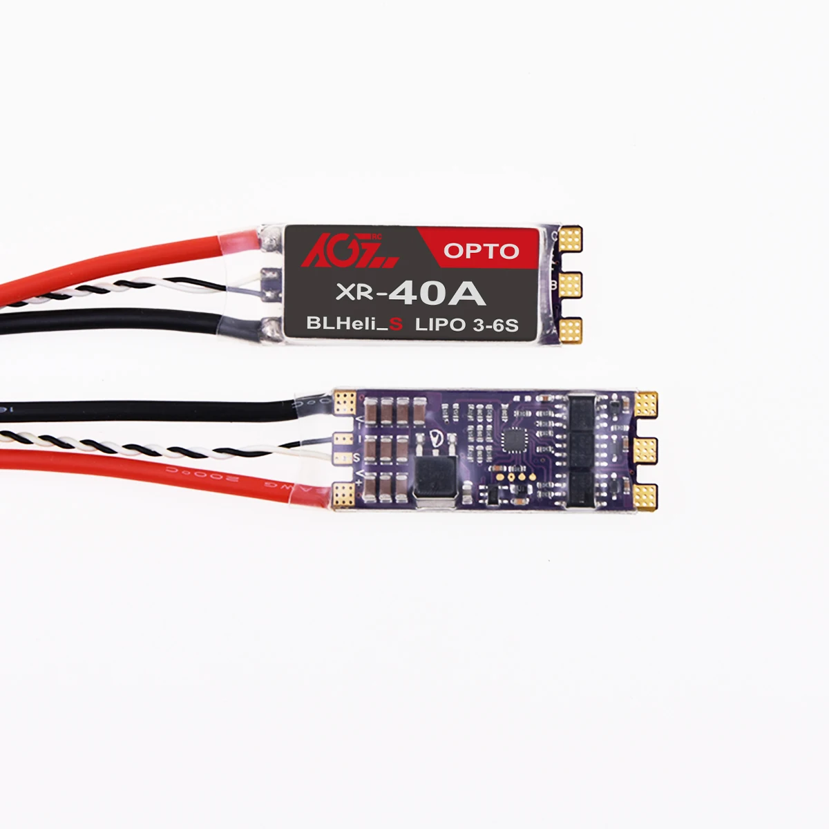 Agfrc Xr-40A 16G 3-6S Lipo Blheli_S 40A Opto Dshot600 Damped Light Brushless Esc Per Qav Rc Race Drone Frame Quadcopter Model