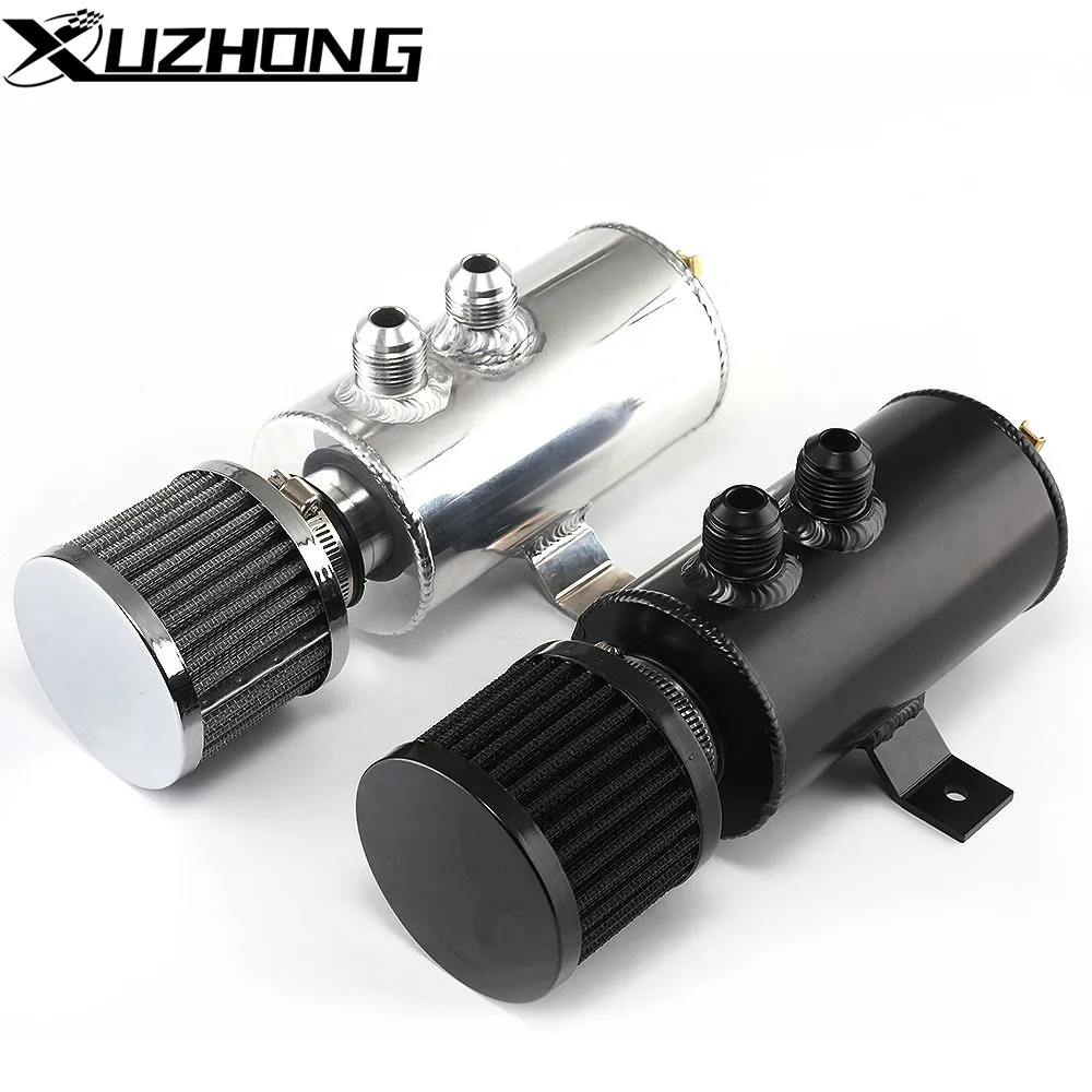750Ml Aluminum 10An Oil Catch Can Exhaust Reservoir Tank +Breather Filter Baffled Kit Fuel Tank Occ-1011
