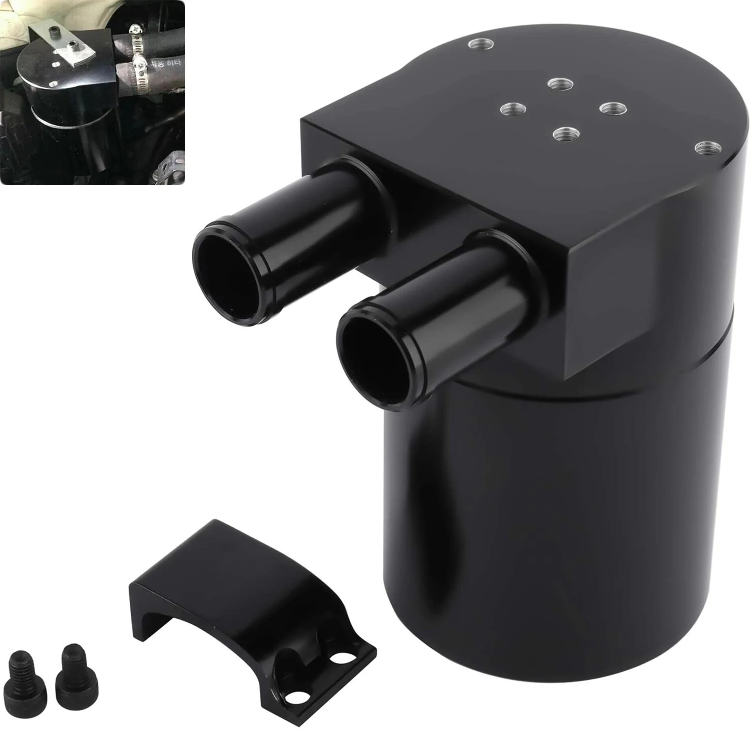 Serbatoio Universale In Lega Di Alluminio Reservior Oil Catch Can Per Bmw N54 335 Nero