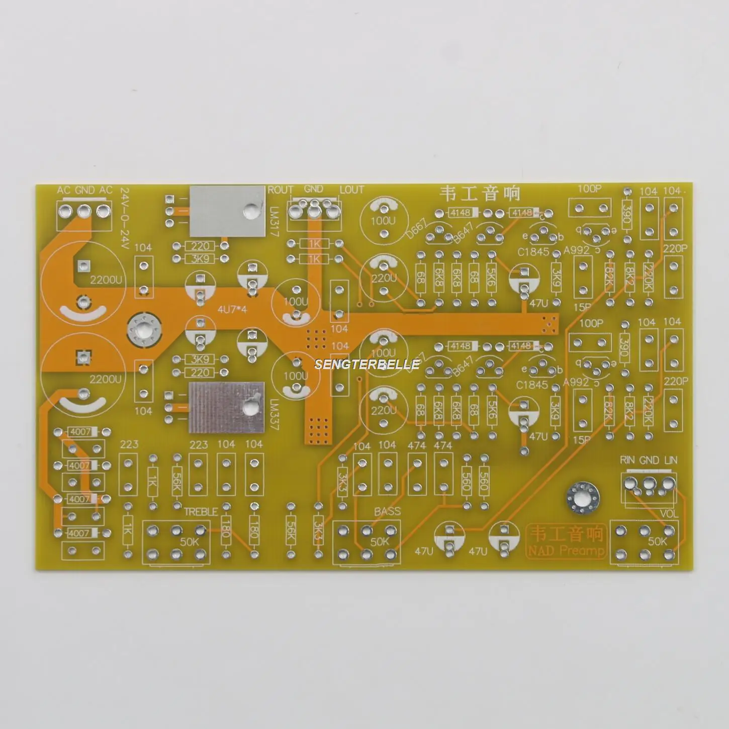 Scheda Preamplificatore Tono Hi-Fi Completamente Discreta Pcb Fa Riferimento Al Circuito Uk Nad3020 Amp