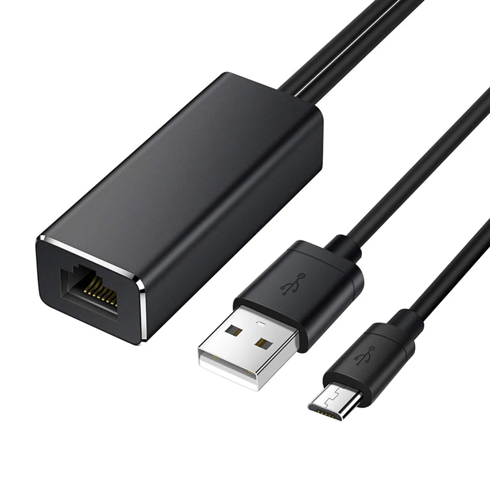 Adattatore Ethernet Da Usb A Rj45 Da 10/100Mbps Per Amazon Fire Tv Stick Google Home Adattatore Per Scheda Di Rete Ethernet Da Micro Usb A Rj45