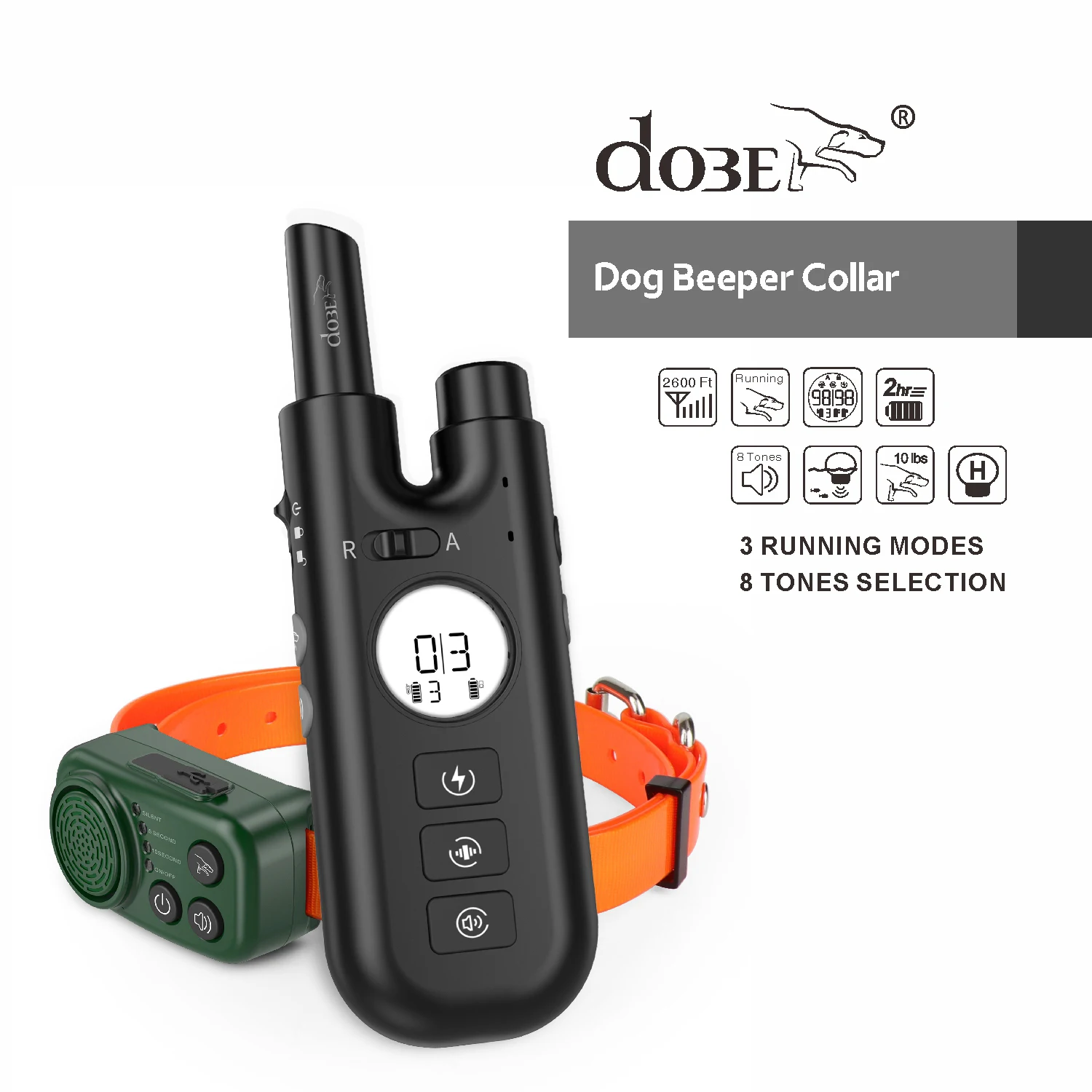 Collare Per Cani Hunter Beeper Ricaricabile, Collare Di Addestramento Per Cani A Distanza Elettrico Lcd Per Beeper Per Cani Da Caccia