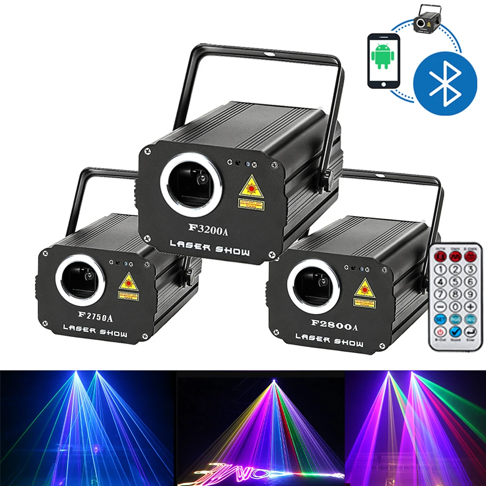 Dj Lazer Disco Lights Party Led Lamp Con Bluetooth Sound Laser Puissant Dmx Remote Controller Karaoke Wedding Professional Stro