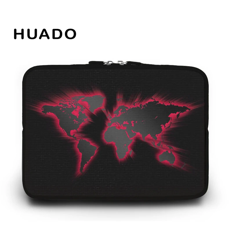 Map Pattern Tablet 10.1 7 "Netbook Liner Sleeve Case Bags 12.1 11.6 13.3 14 15.6 15.4 17" Custodia Per Laptop Con Cerniera