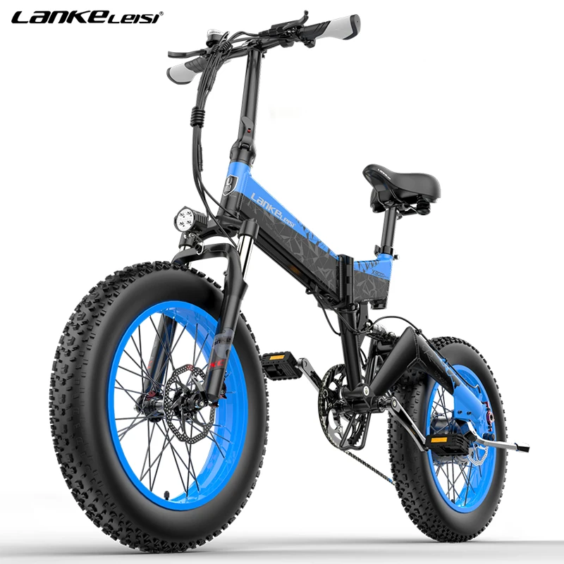 Eu Uk Stock Lankeleisi X3000Plus Bicicletta Elettrica Pieghevole 48V 1000W 17.5Ah 20 "Fat Tire Pieghevole City E Bike Ebike Per Adulti