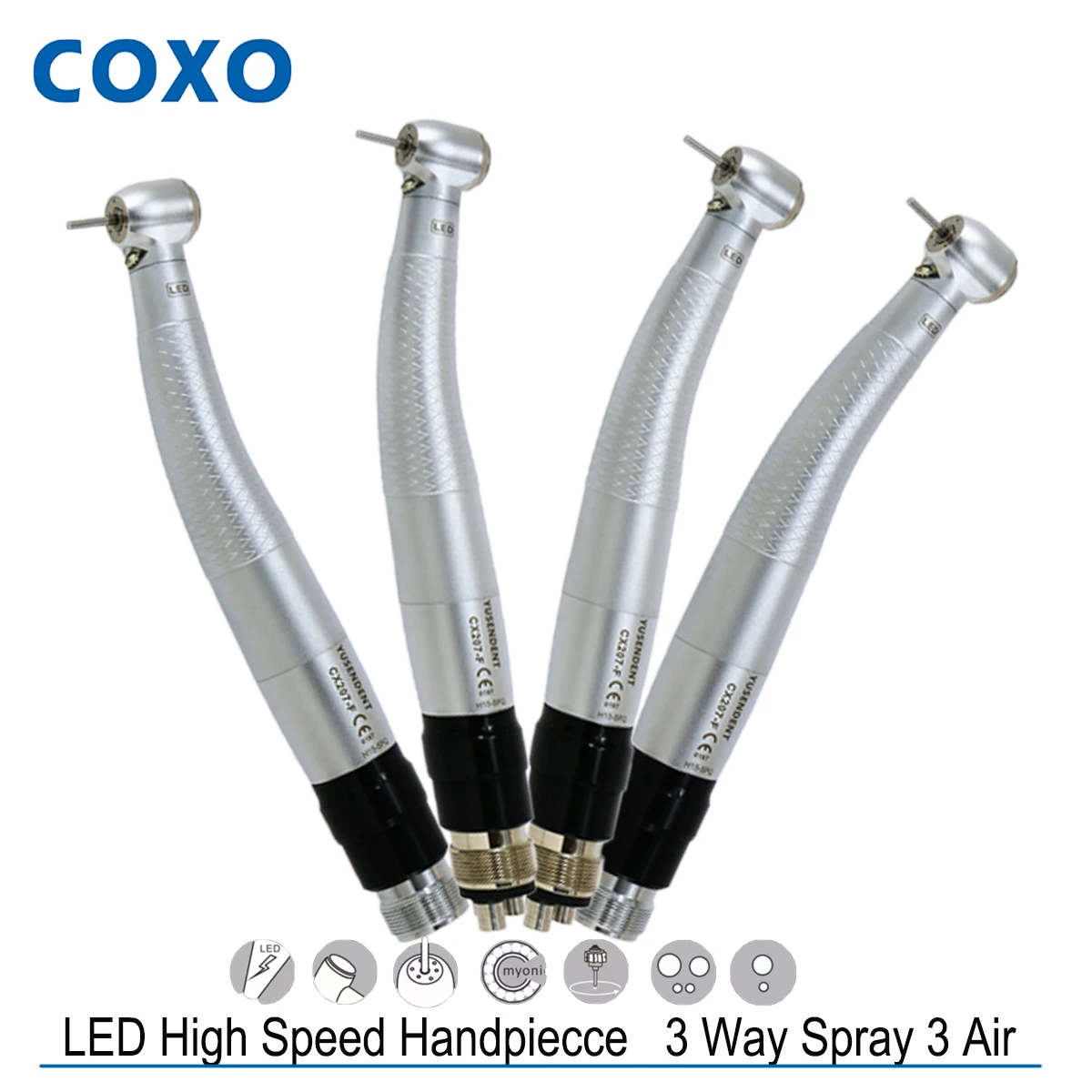Coxo Led Dental Turbine Manipolo Ad Alta Velocità Self Power E Generator Air Turbine Rotor Standard/Torque Head Fit Nsk Kavo