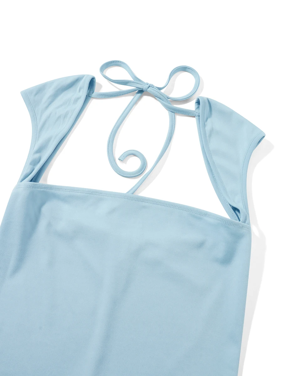 Donne Y2K 2 Pezzi Gonne Set Sexy Backless Tie Up Camicie Bodycon Wrap Minigonne Moda Gonne Abiti