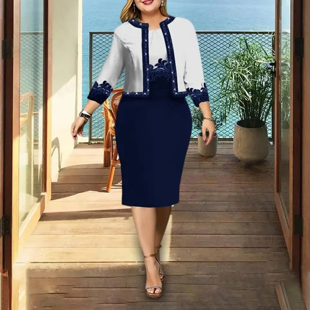 2 Pz/Set Lady Dress Coat Set Cardigan Coat Women Dress Coat Set Due Pezzi Set Dress Blazer Suit