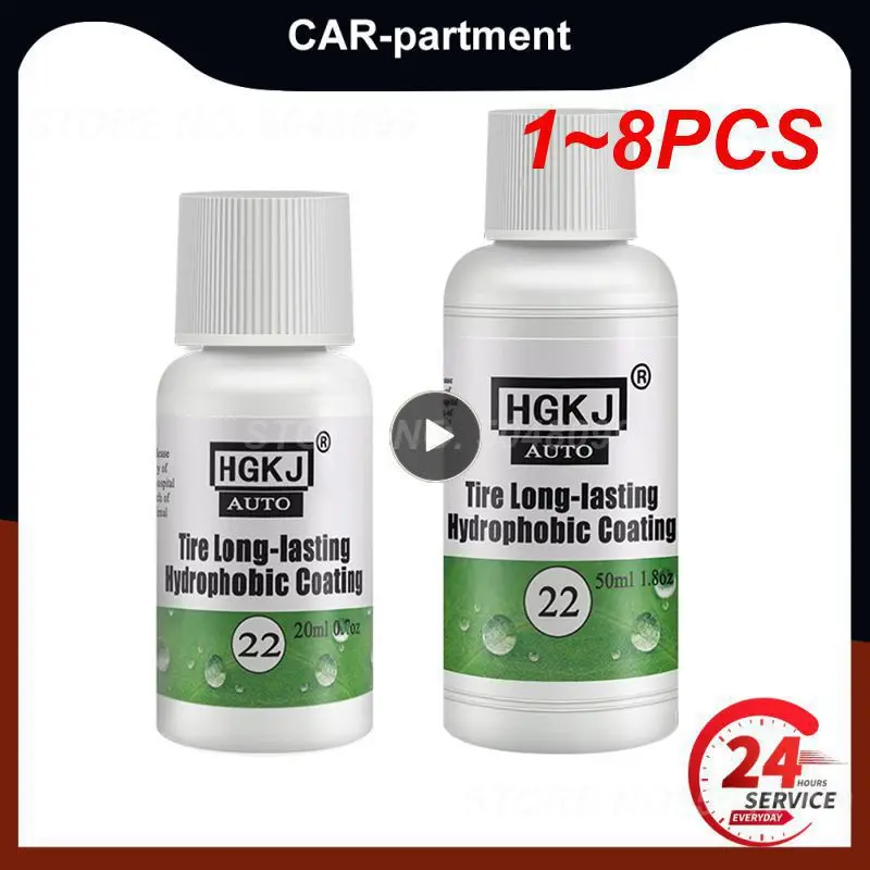 1 ~ 8Pcs 20/50Ml Hgkj Auto Car Tire Coating Tire Gloss Rivestimento Idrofobo Di Lunga Durata Tire Polish Tire Shine Tire Coating Tslm2