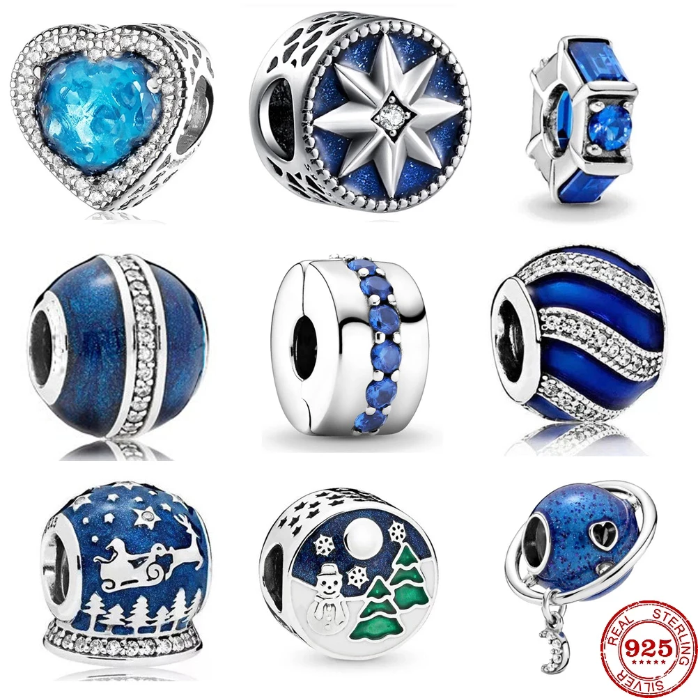 New Blue Ocean Ship Compass Seagull Fish Charm Beads Fit Original Pandora Charms Bracciale In Argento 925 Gioielli Fai Da Te Per Le Donne