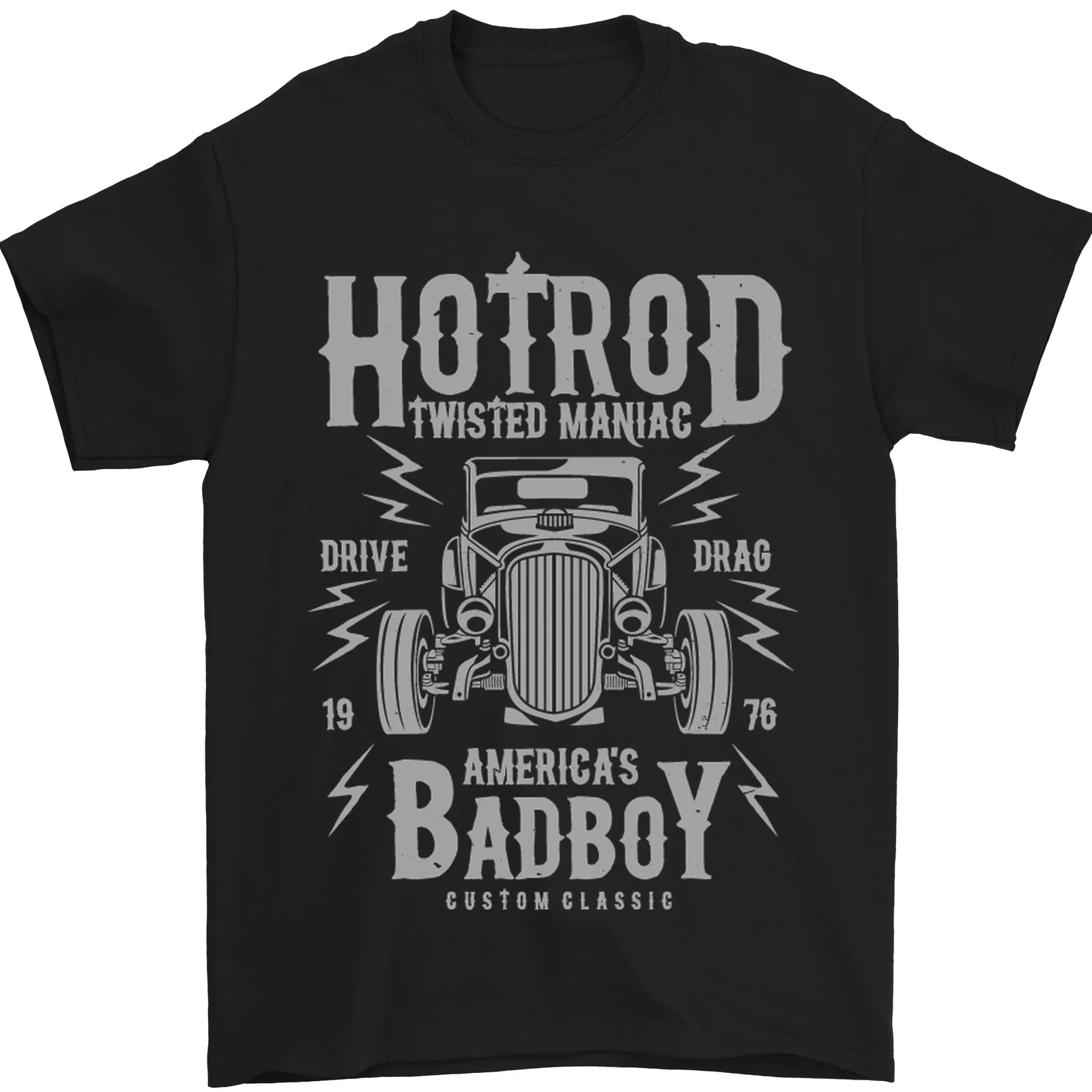 Hot Rod Americas Bad Boy Dragster Hotrod 100% Cotone T-Shirt