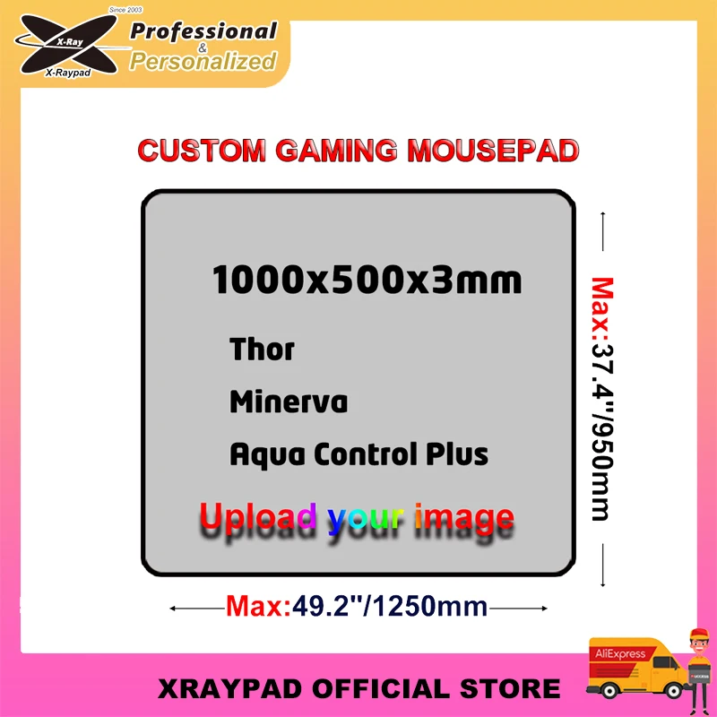 1000X500X3Mm X-Raypad Personalizzato Thor/Minerva/ Ac + Tappetino Per Mouse Tappetino Da Scrivania A Punto Libero