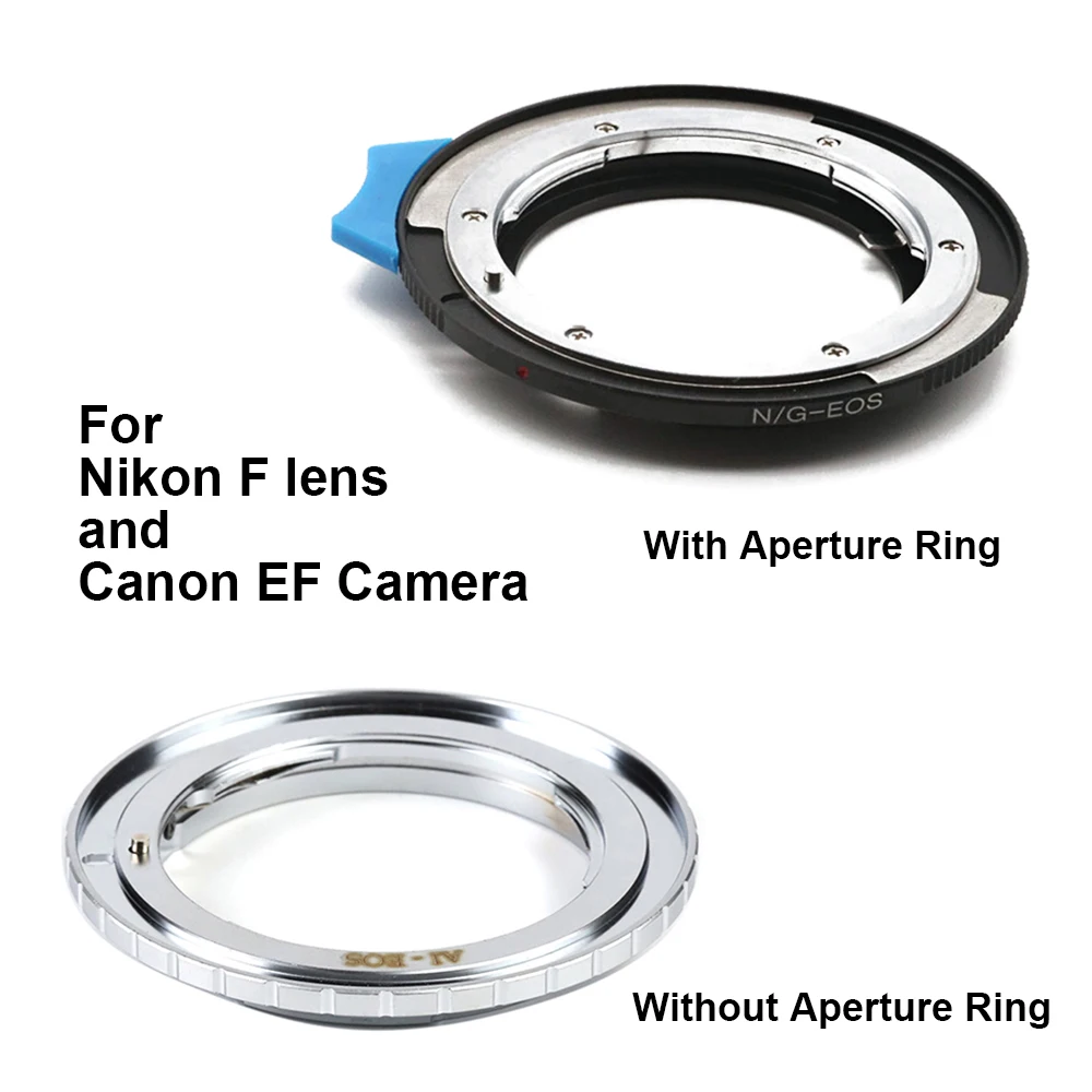 Nik-Eos Per Obiettivo Nikon F-Canon Eos Ef Mount Adapter Ring F-Ef Per Canon Eos Ef / Ef-S Mount Camera 5D 6D 7D 90D 1000D Ecc.
