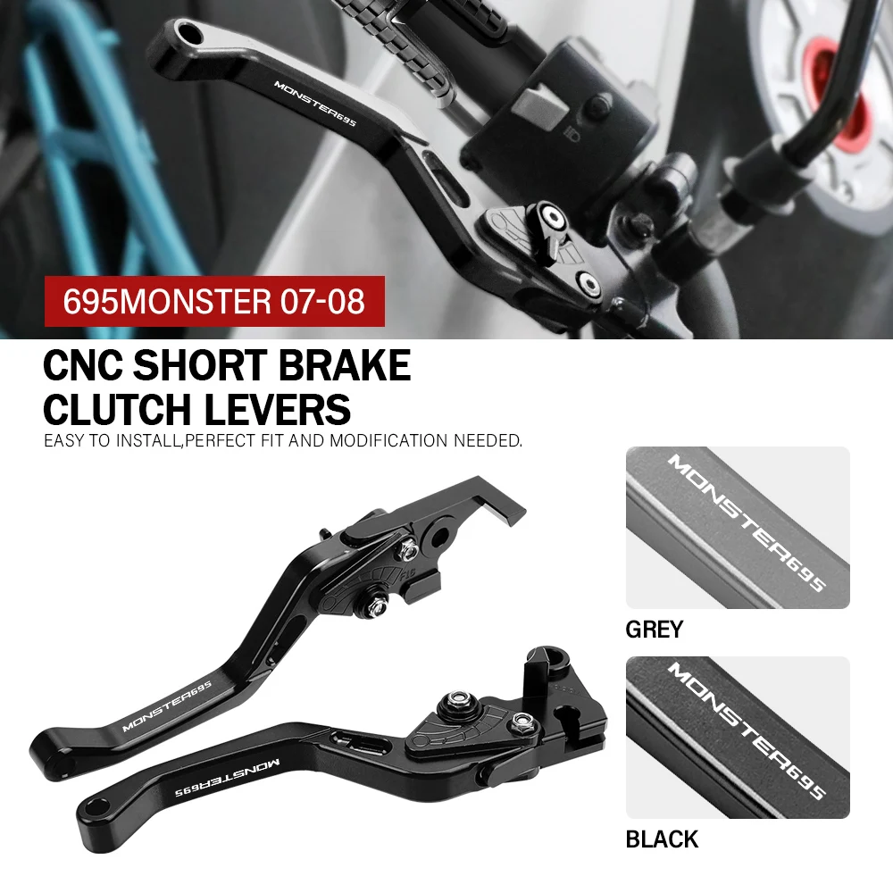 Per Ducati 695 Monster 2007 2008 695 Monster Accessori Moto Cnc Leve Frizione Freno Corto Logo