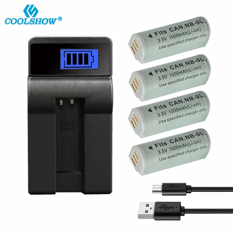 Nb-9L Nb 9L Batteria Per Canon Powershot Sd4500 Is Ixus 1000 1100 500 510 Hs Ixy 13 50S Elph 510 520 530 Hs 1000Mah Batteria
