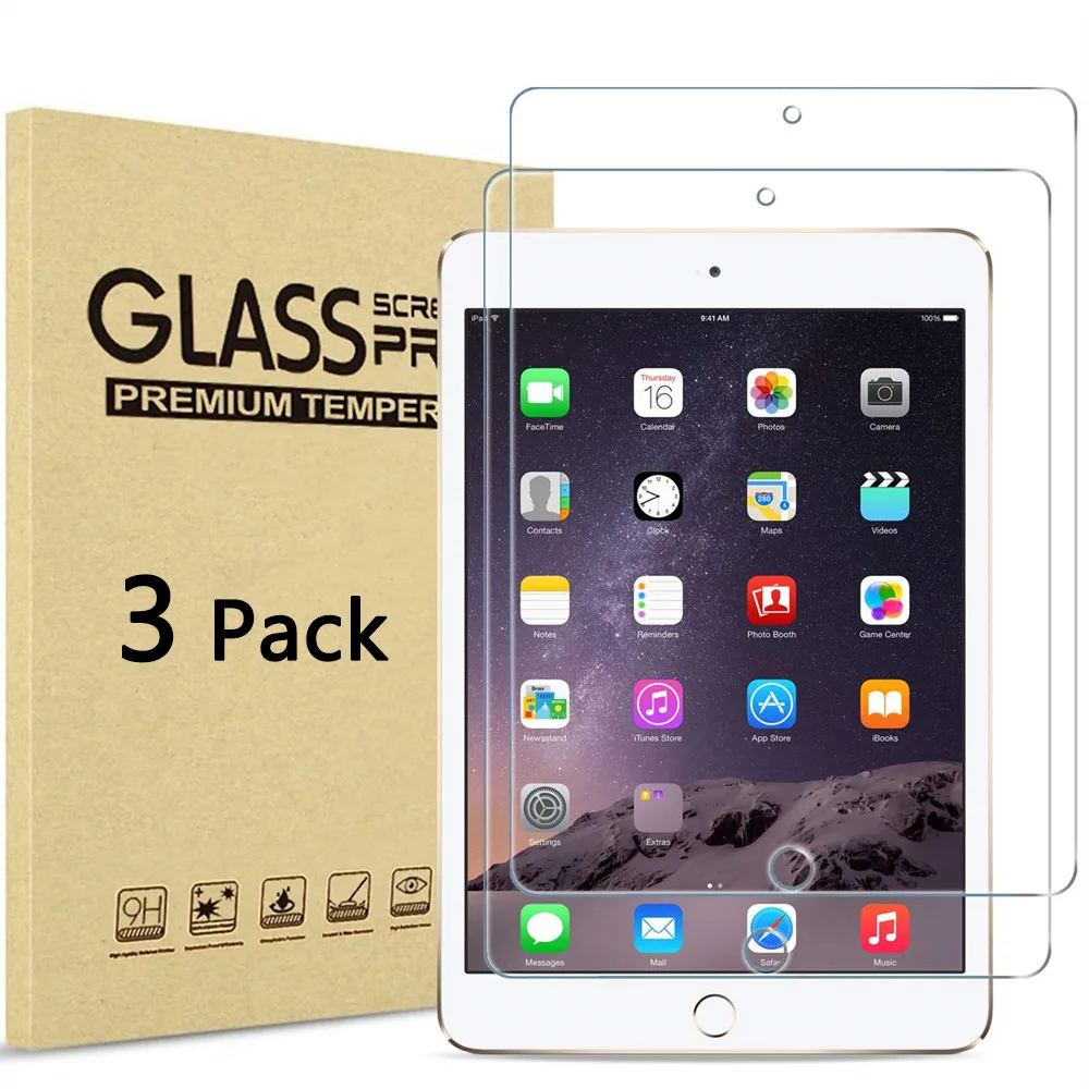 (3 Confezioni) Vetro Temperato Per Apple Ipad Mini 1 2 3 7.9 Pollici 2012 2013 2014 Pellicola Proteggi Schermo Per Tablet