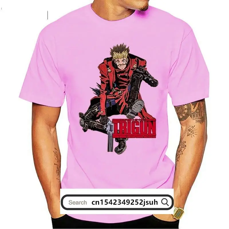Maglietta Trigun Vash Trigun The Stampode Anime Manga Farwest Cowboy Futuristico Scifi Retro