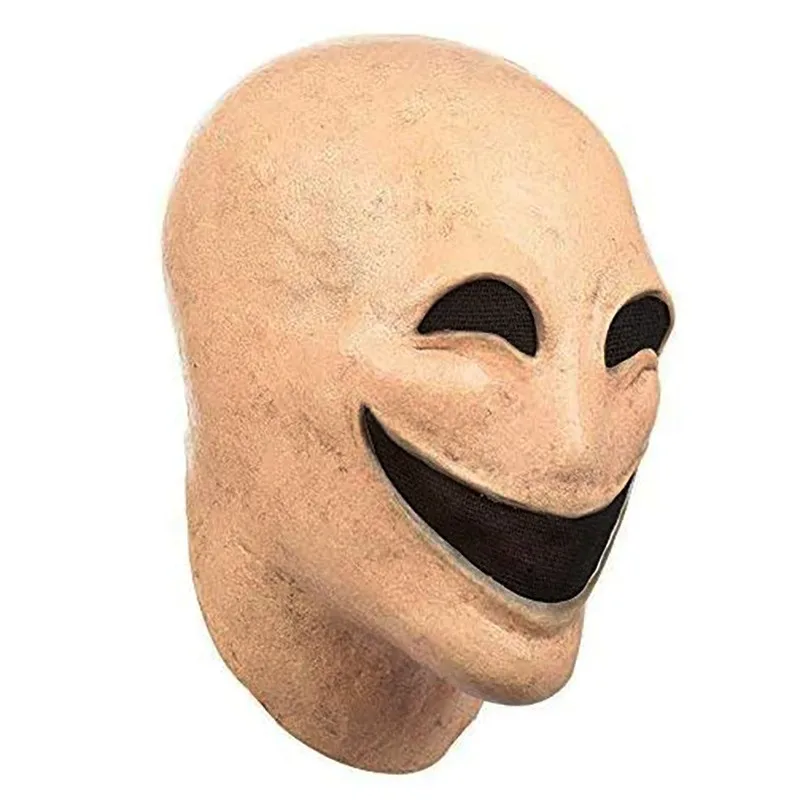 Horror Smile No Face Man Latex Mascara Full Head Terror Faceless Travestimento Cosplay Mask Alien Helmet Costume Di Halloween Per Uomo