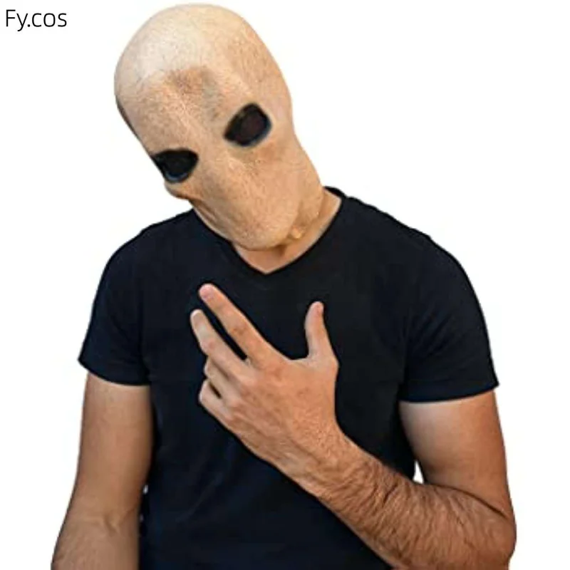 Horror Face Less Man Mask Creepy Devil Full Face Latex Helmet Spaventoso Alien Head Cover Carnival Cosplay Costume Di Halloween Per Adulti